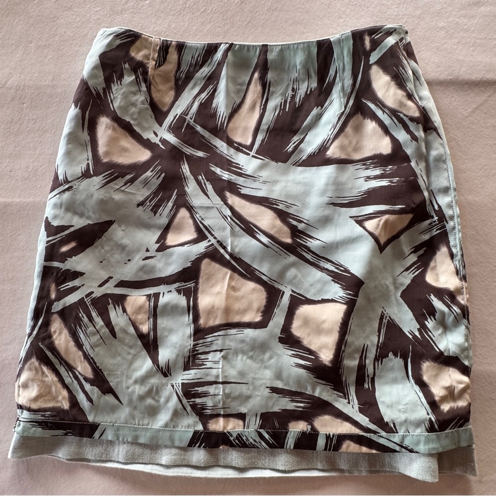 Per Se Linen Beaded Cut-Out Silk Lined Mini Skirt (6) - Picture 14 of 17